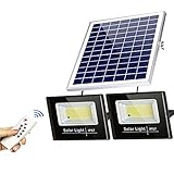 【Luces Solares Impermeables y duraderas】 Con su impermeabilización IP67, esta lámpara solar es adecuada para cualquier entorno atmosférico. Cuerpo de lámpara de aluminio fundido a presión, disipación de calor rápida, vidrio templado, más resistente; El panel solar actualizado está hecho de aleación de aluminio, más duradero.Funciona como luces solares de jardín, cobertizo de jardín, garaje, reflector