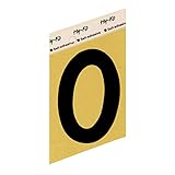 Hy-Ko GG-25/0 Self-Adhesive Aluminum Number, 3.5', Black/Gold
