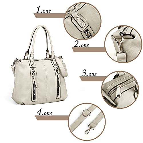 Gladdon Hobo Bags for Women Large Capacity Top Handle Bags with Multi Pocket Tote Shoulder Handbags Faux Leather Crossbody Bag for Work School Travel - Image 4