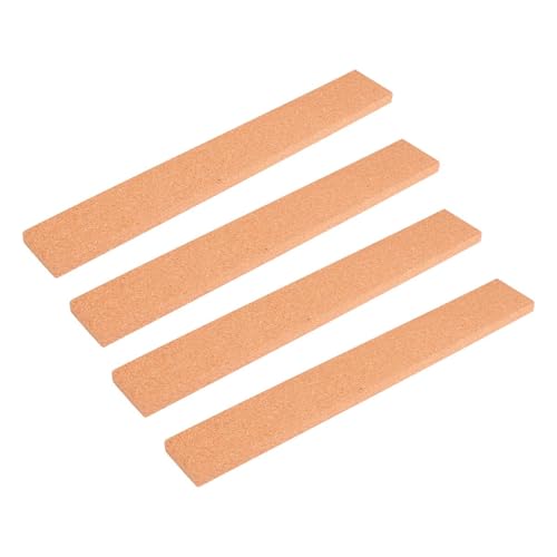 GLEAVI Tiras de Corcho Gruesas Naturales sin Marco 5X38 CM con Chinchetas para Anuncios, Portátiles y Adhesivas, Ideales para Oficina, Hogar y Aulas