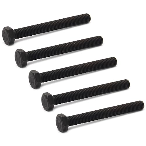 Image of M8 x 70mm Carbon Steel Grade 8.8 External Hex Head Screw Bolts Metric Thread Hexagon Bolts Fastener, 75.5 x 13 x 13mm (Lx W x H) for Machinery Furniture Hardware Black 5pcs