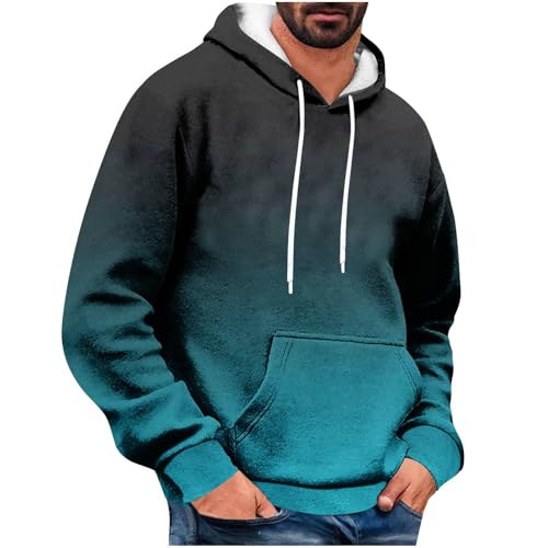 Ymosrh Men's Hoodies, Gradient Color Long Sleeve Causal Novelty Pullover Hooded Sweatshirts with Pocket, M-4XL2