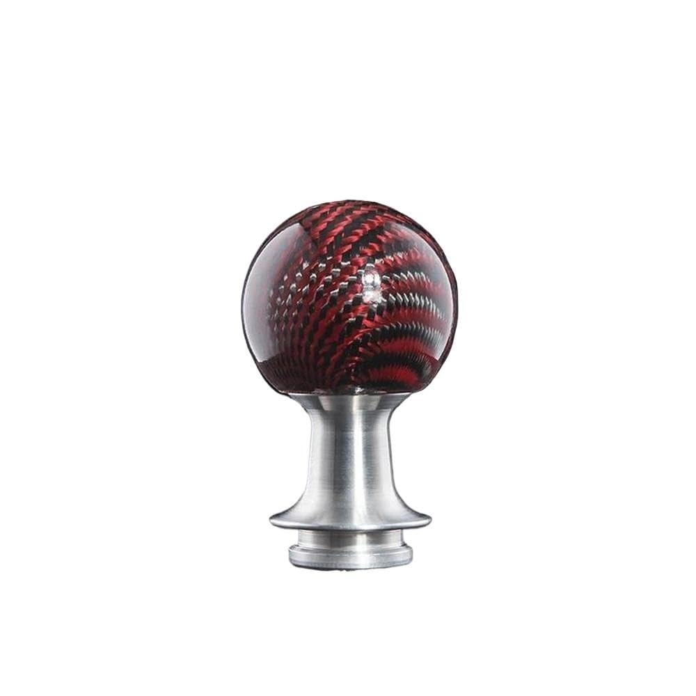 Sxqpocar Red Real Carbon Fiber Manual Gear Shift Knob For Golf For Sagitar For Polo For Bora For Jetta For Passat Shift Lever Head(Red)