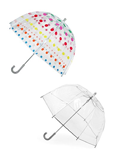 Totes Kids' Clear Bubble Umbrella (Pack of 2), Pink/Blue - Image 4