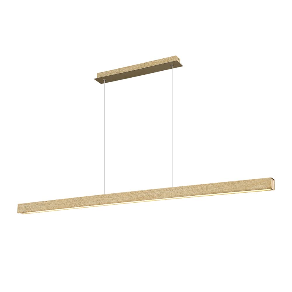 Lámpara colgante lineal de estilo japonés 80cm madera de nogal acrílica
