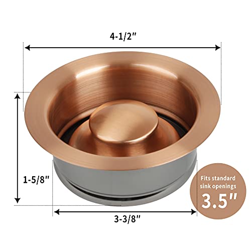 Akicon Kitchen Sink Copper Finish Garbage Disposal Flange Stopper, One Size Disposal Rim, Fit 3-1/2 Inch Standard Sink Drain Hole by Akicon - Image 5
