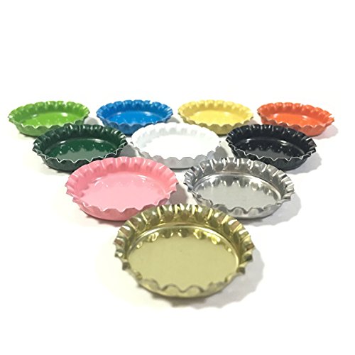 Rutich YHG200 200 Pcs Crown Bottle Caps Decorative Bottle Cap Double Sideds Printed Craft Bottle Stickers thumb #2