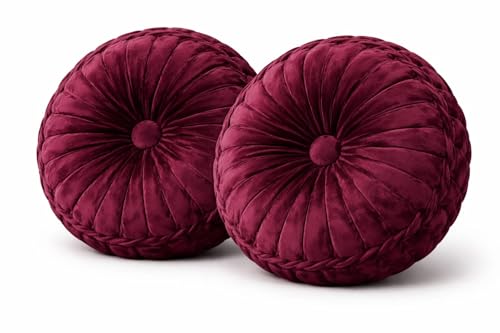 Image of Sands Luxurious 6Pc Bedding Set for Winter, 1 Double Duvet Cover,1 Double Bed bedsheet, 2 Pillow Covers, 2 Round Cushions, Ultra Soft Woollen Bedsheet Set- 90X100 inches (Wine)