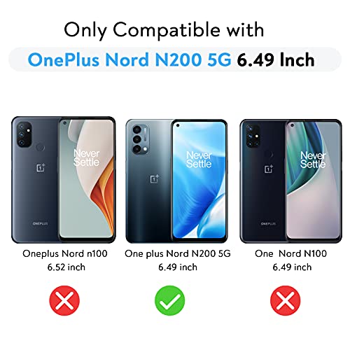 Compatible With Nord N200 5G Wallet Case Pu Leather [Magnetic] Flip Folio N200 5G Case With Card Holders [Kickstand] [Shockproof Tpu Inner Shell] Phone Cover Oneplus Nord N200 5G Case For Women/Men-7 #TOP6