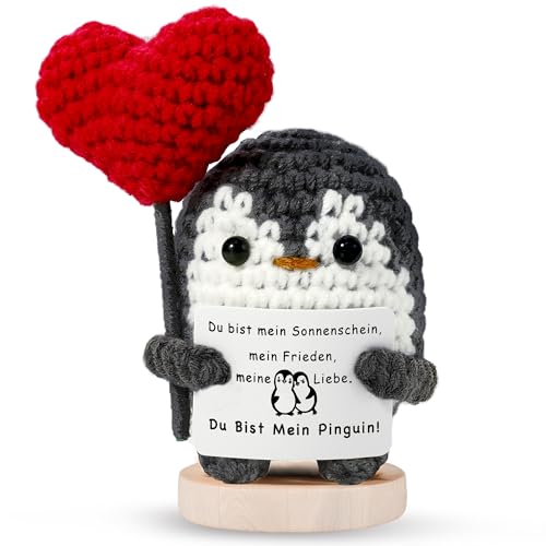 ZIENZENGYA Pocket Hug Pinguin Ich Liebe Dich Geschenke für Männer, Partner Geschenke für Männer, Jahrestag Geschenk Freund, Hochzeitstagsgeschenk Mann, Valentinstag