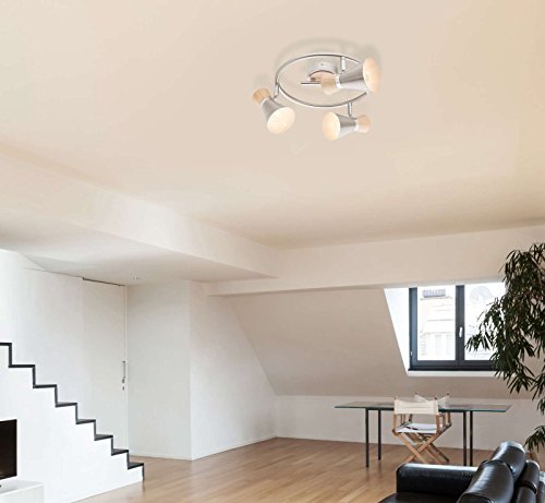 FARETTO DA SOFFITTO effetto legno lampada da