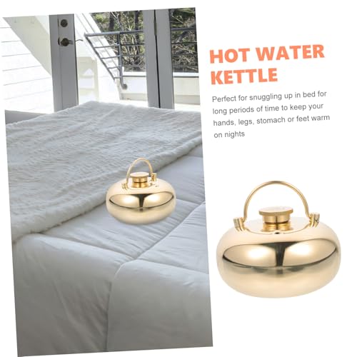 Bouillotte à eau chaude en laiton 13cm réutilisable pour l'hiver - 3