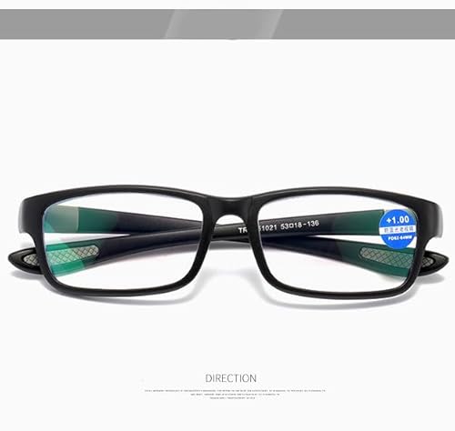 Óculos Leitura Quadrado Armação Presbiopia Grau Perto Proteção Anti Luz Azul Lente +1.00 a 4.00 (Pre