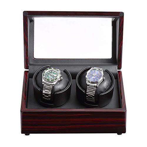 Watch winder para 2 relojes automáticos solución para evitar el paro mecánico con batería 7