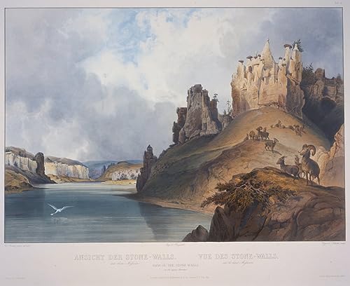 Vue des murs de pierre poster Karl Bodmer pour salon élégant 50x70