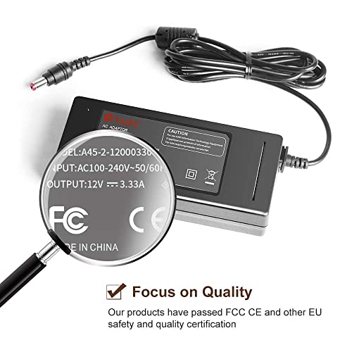 Taifu 12V 3.33A Ac Adapter Charger For Dell 22'' 23'' 24'' Screen Led Lcd Monitor S2340Mc S2340M S2440L S2440Lb, S2740L, S2340L, S2240T, S2340T, Parts: Adp-40Dd B, Pa-1041-71 Power Supply Cord #TOP3