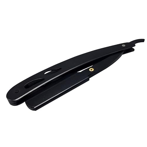 Miniatura 5 de Alipis 2 piezas de acero inoxidable manual para hombres, herramienta de afeitado plegable de seguridad vintage, diseño portátil para barberos y uso