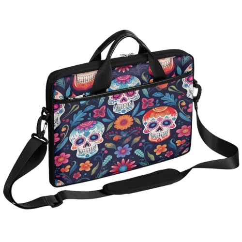 Bolsa para laptop calavera 15 pulgadas con correa ajustable miniatura 1
