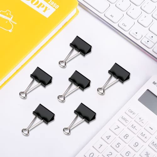 Image of OWLKELA 140 Pcs Binder Clips, 0.75 inch, Black