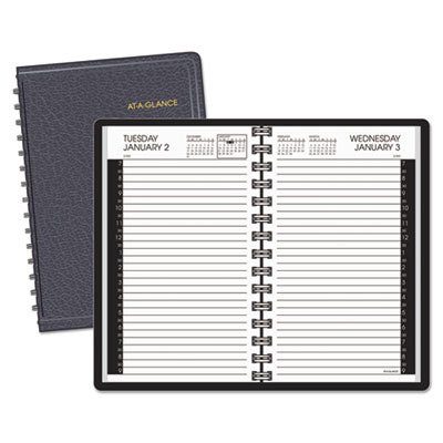 At-A-Glance 7020705 Daily Appointment Book with 30-Minute Appointments 8 x 4 7/8 White 2018