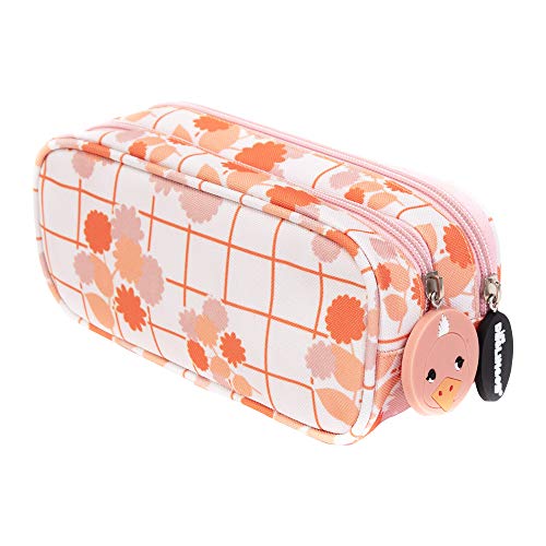 Preisvergleich Produktbild Les Déglingos Federmäppchen, doppelt, 23 cm, Pomelos l'Strauß, Motiv: Strauß