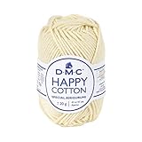 ディーエムシー(DMC) HAPPY COTTON ハッピーコットン 並太 #770 イエロー系 約20g巻 約43m 5玉1袋 392J