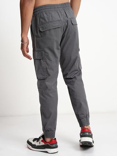 Image of Highlander Men's Cargo Jogger Trousers | Perfect for Casual Outings,Travel & Work Wear with Utility Pockets