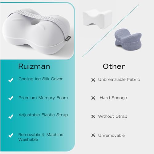 Ruizman Almofada de joelho para pessoas que dormem de lado - Almofadas refrescantes entre as pernas