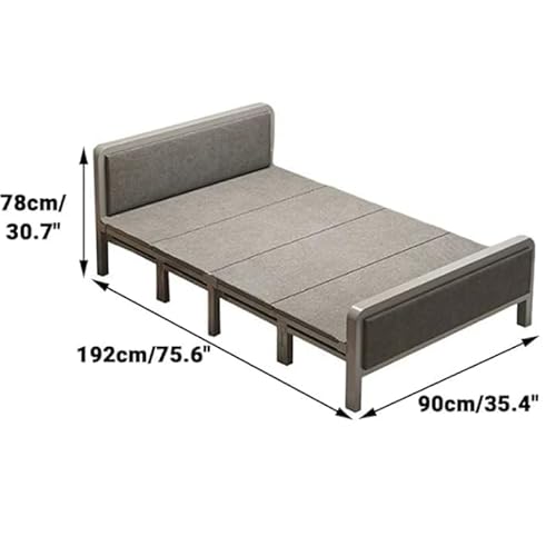 Cisvsia Folding Bed with Mattress Extra Wide Portable Foldable Beds Stable Sturdy Sleeping Cot for Indoor Outdoor Use Guest Travel Nap Home Tent Office and More