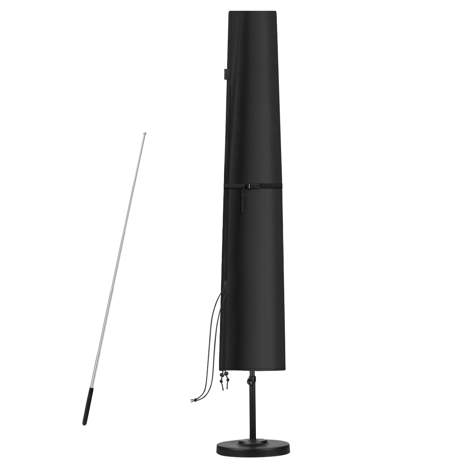 Housse de parasol de jardin imperméable 190x30/50cm anti-UV coupe-vent parasol 2-3 m