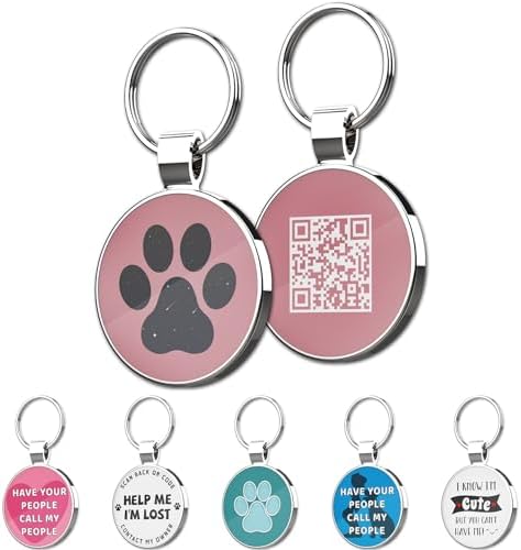 MYLUCKYTAG QR Code Pet ID | Personalized Dog & Cat Collar Tag | O...