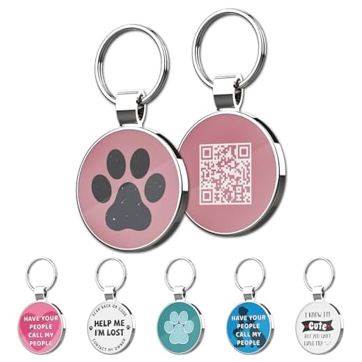 MYLUCKYTAG QR Code Pet ID Tags Dog Tags - Pet Online Profile - Scan QR Receive Instant Pet Location Alert Email