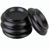 BQLZR Solid Wood Sound-Proof Antiskid Double Wheeled Piano Upright Grand Piano Caster Cups Pads Black Pack of 4