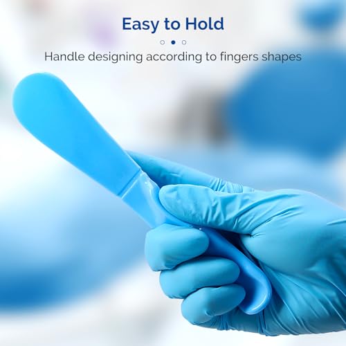 JMU Dental Mixing Spatula10 Pcs, Autoclavable Plastic Dental Mixer Spatula for Alginate Impression Plaster Materials, Blue - Image 4