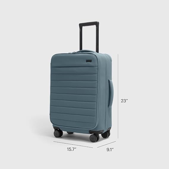 Away Bigger Carry-On Luggage - 23-Inch Lightweight, Expandable Softside Suitcase with 360 Spinner Wheels, Interior Compression System, TSA-Accepted Lock - Coast Blue