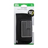 Nite Ize Clip Case Universal Horizontal Phone Holster - Protective Clip-On Phone Holster - Pouch for Belt or Waistband - XL, USA Patch