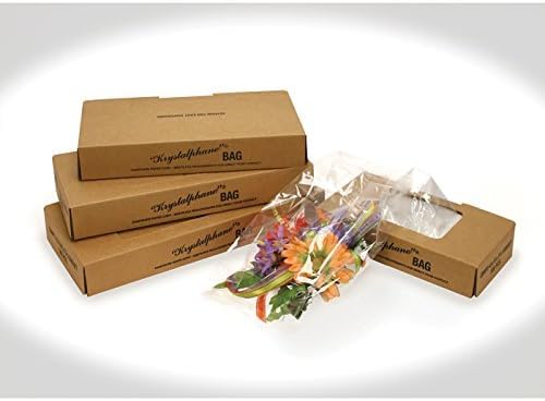krystal phane Corsage Bag. 5.5'' X 3.25'' X 12'' - Gusset Sides - Clear - 100 Pk. Food Safe