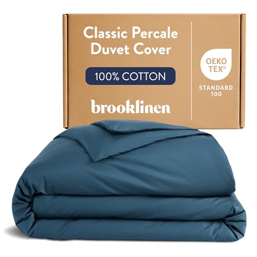Brooklinen Percale Duvet Cover Full/Queen Abyss