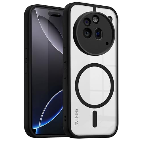 Image of V-TAN Back Cover for Nothing Phone 3A Pro | TPU | Transparent Crystal Clear Magnetic Case Compatible with Nothing 3A Pro | Camera Protective Shockproof Mobile Cover Design (Black)