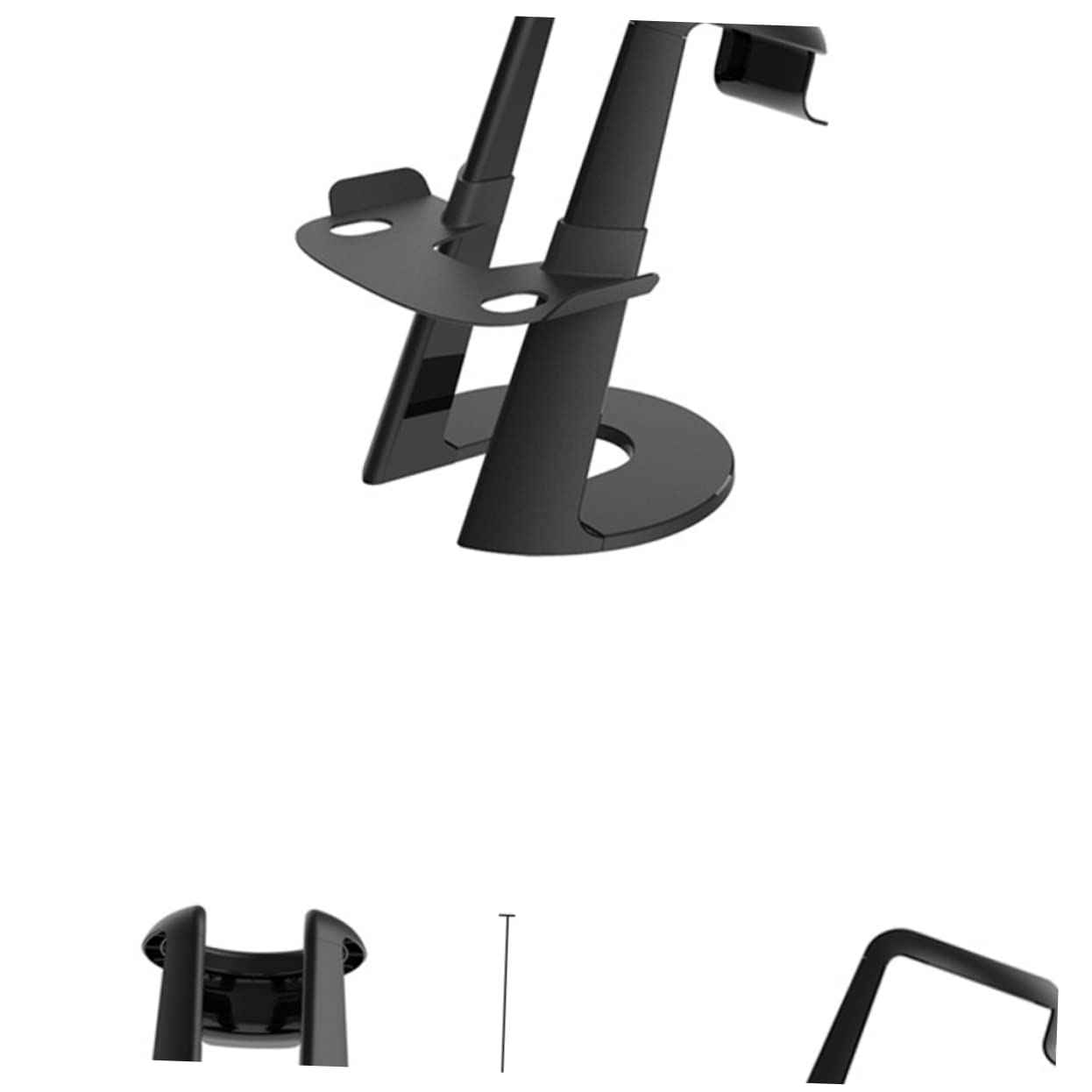 Supporto per Visore Vr in Plastica Nera, Stand Display | Staffa Rimovibile, Organizza Accessori e Controller Gaming, Soluzione Salvaspazio per Visore