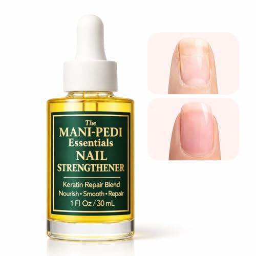 TMPE Nail Strengthener Oil for damaged, brittle nails. Keratin Repair Blend with nourishiment of Jojoba, Almond & Tea-Tree Oils. Helps Nails grow longer & stronger - 1 fl oz