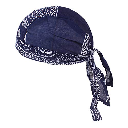 oshhni Touca de turbante para quimioterapia muçulmana capa para lenço de cabeça touca touca – Azul m