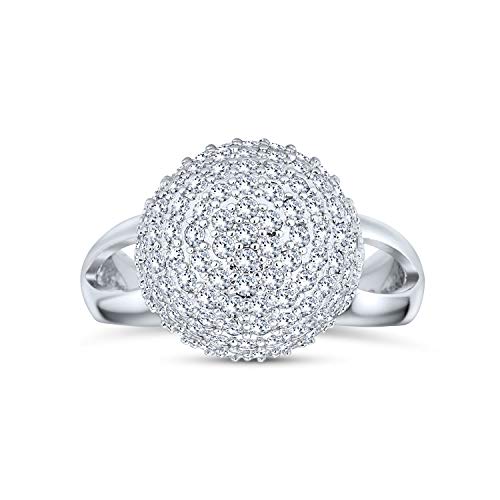 Bague disco argent 925 et oxyde de zirconium pour cocktail chic