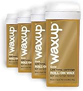 waxup Gold Roll On Wax, Hair Removal Wax Cartridge, Depilatory Wax Roller Refill for legs and arm...