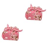 alipis 2 pz borsa bento furoshiki fazzoletto giapponese fazzoletto morbido tovaglietta tessuto in quarti di cotone piccolo fazzoletto tovagliette bandana filato ritorto hana coniglio