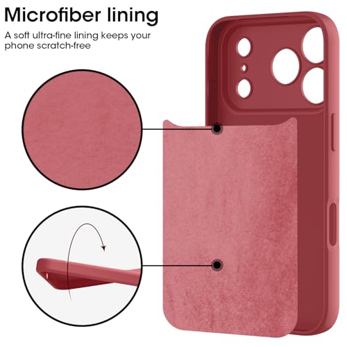 Coque iPhone 17 Pro Max gel souple rouge antichoc KPPIT silicone