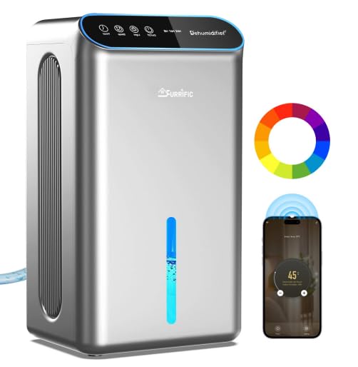 Consejos para Comprar Deshumidificador Walmart para comprar online. 44 Deshumidificador Inteligente 2500ml con WiFi y APP, Doble Eficiencia de Deshumidificación(Hasta 1000ml/día), Silencioso con Luz LED, Temporizador 24h, Control de Humedad para...