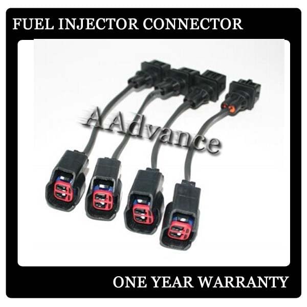 Injector Jumper Pigtail Harness for EV1 Fuel Injectors,USCAR Injector Female Connector End to EV1 Male