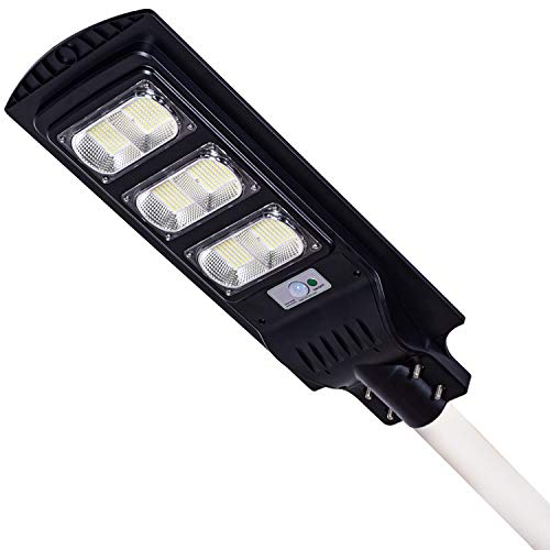 Solar Street Light,Letsun 90W LED Outdoor Solar Foold Light Dusk to Dawn with Wireless Motion Sensor Remote Control Solar Powered Street Light for Street,Parking Lot,Basketball Court,Yard,6500K, IP65