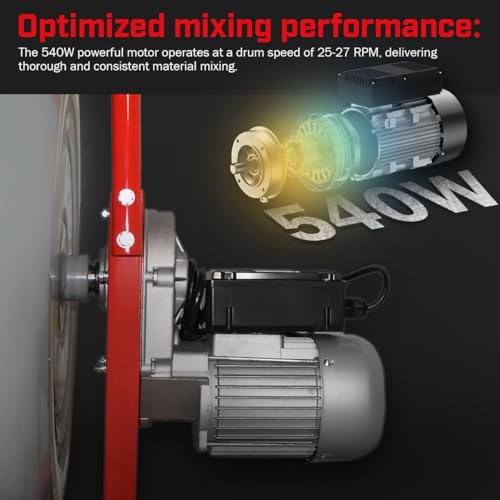 image for XtremepowerUS 4.6 cu. ft. Cement Mixer Portable Mixing Cement Mixer Dr